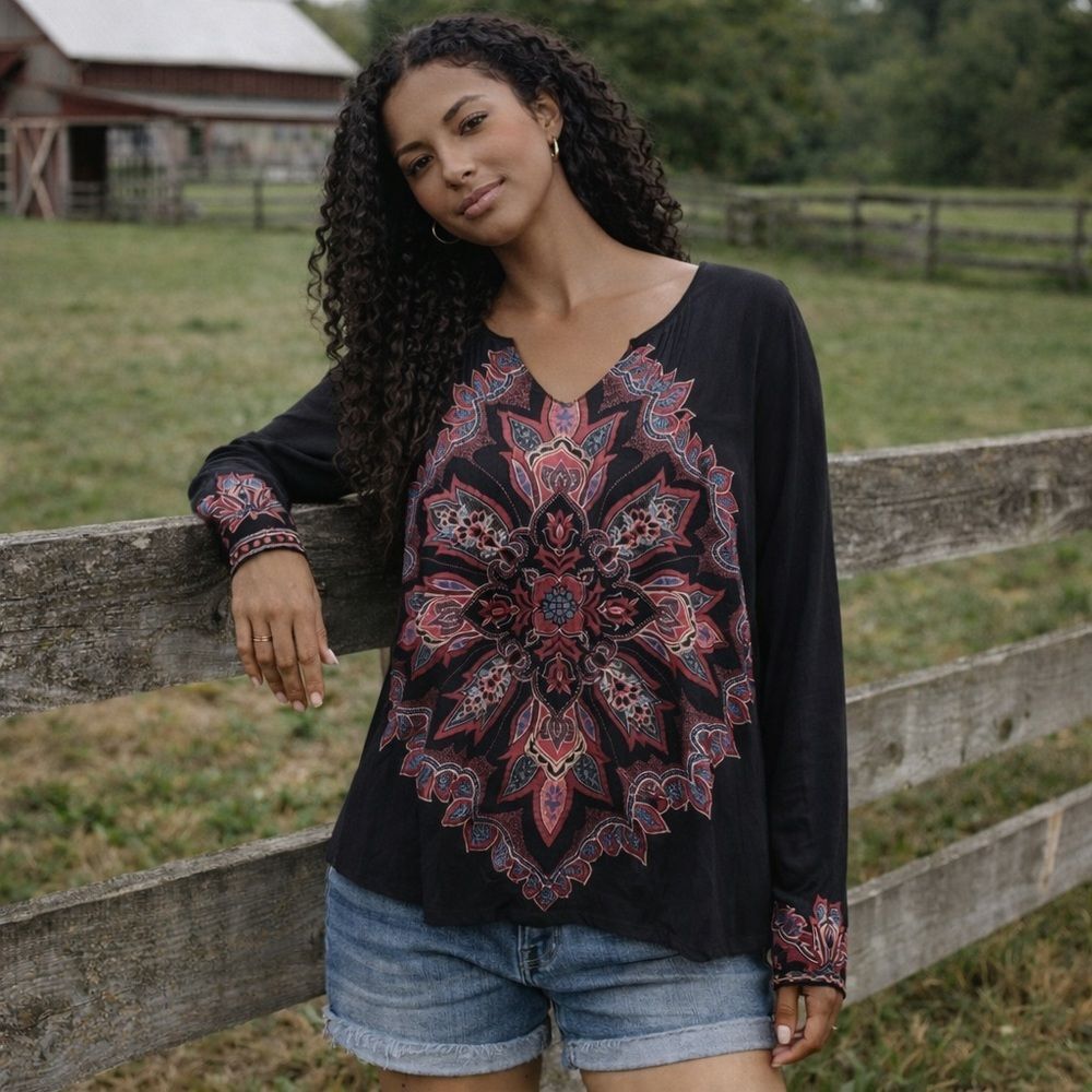 Luck Brand  Women's Boho Top Size‎ XL